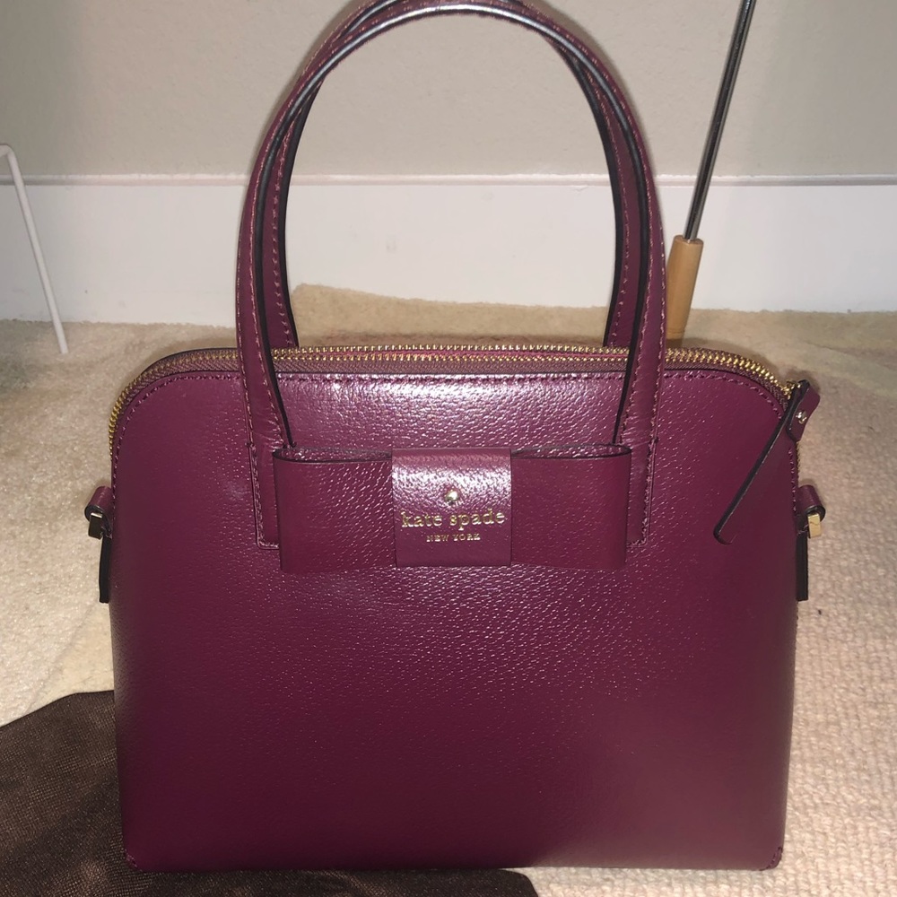 Kate spade Maroon bow handbag